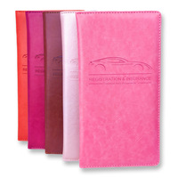 Accessoires pour véhicules Boîte à gants de voiture Organisateur de documents haut de gamme Fermeture magnétique Or rose Immatriculation de voiture et titulaire d'assurance