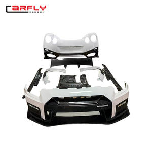 Kit de carrocería mejorado Nissa <span class=keywords><strong>GTR</strong></span> R35 <span class=keywords><strong>2017</strong></span>, nuevo estilo Nismo, parachoques delantero de fibra de carbono, parachoques trasero, alerón de faldón lateral para guardabarros - Product Image 4