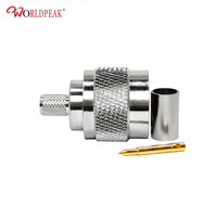 Connecteur mâle N pour câble LMR240 50 ohms plaqué or, type à sertir, terminaison RF pour alimentation d'antenne