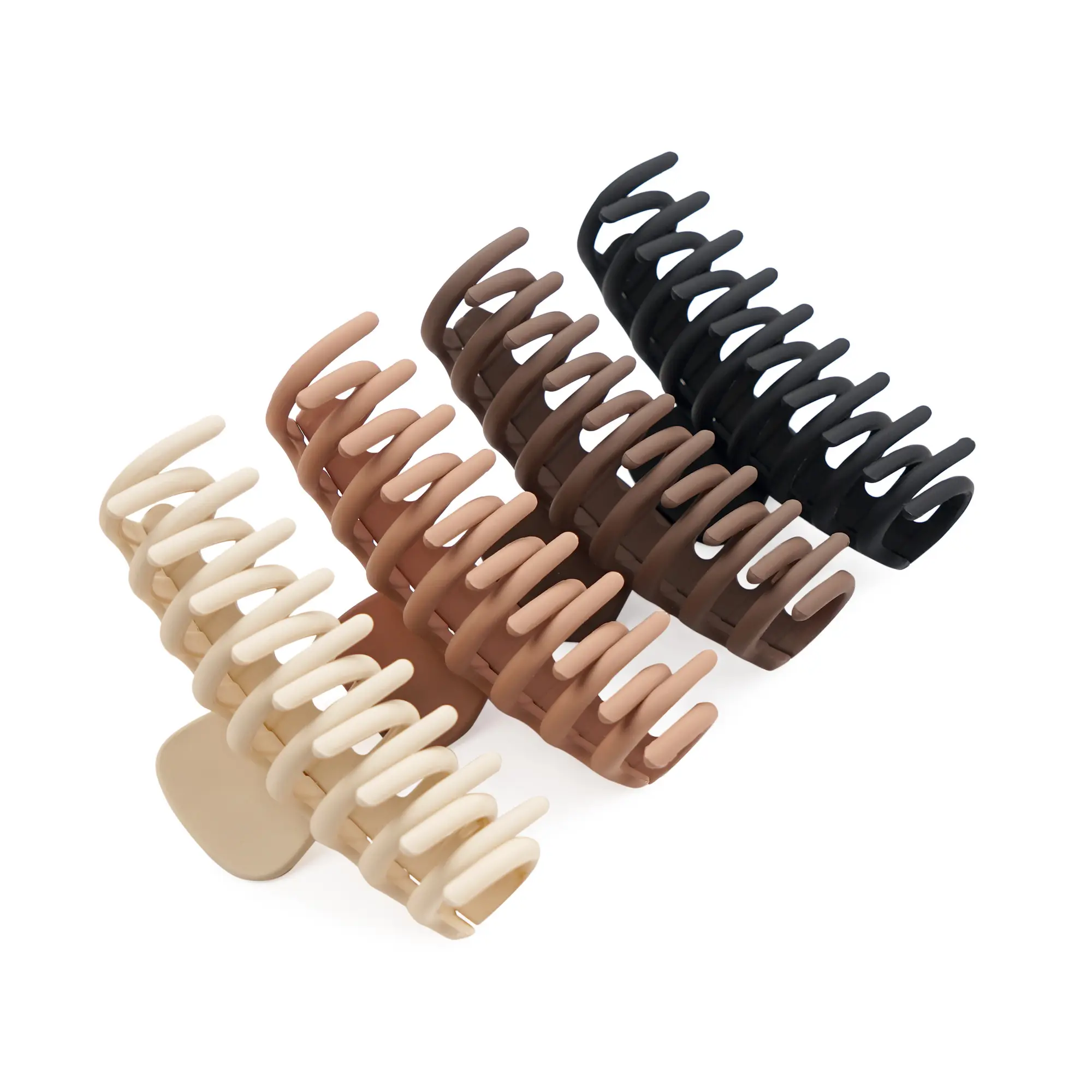 HC260A Best seller Neutral 4 pack Nonslip Hairgrips Big Hair Claw Clips for Women Large Matte Hair Claw Clips for Thin Thick Hair