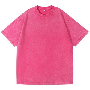 Camiseta de Hombre de 230G, 100% Algodón, de Alta Calidad, Estilo Vintage, con Logotipo Personalizado, Desgastada, Lavada al Ácido, Talla Grande - Product Image 2