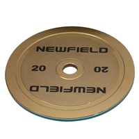 Plaques de poids en titane doré calibrées sur mesure, 20 kg, salle de sport commerciale, musculation