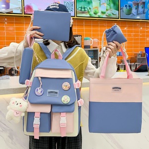 2025 New Fashion <b>School</b> Book Bag for 5-Piece Student <b>School</b> Bag Set Cute College <b>Backpack</b> Set for Girls - Product Image 3