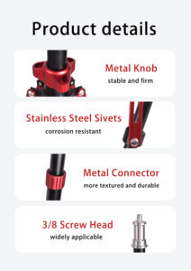 GA - 320 Verstärktes Stativ mit Dickeren Rohren für LED-Videoleuchten, Studio-Softboxen, Blitzgeräte, Schirme und Reflektoren - Product Image 4