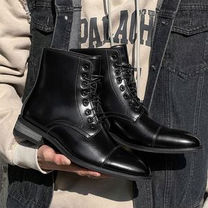Nouvelle Arrivée 2025 – Bottes en Cuir Pointues pour Hommes – Chaussures d'Hiver Décontractées et Habillées – Bottines en Cuir pour Hommes - Product Image 2