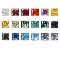 Moissanite synthétique de laboratoire, pierre précieuse de joaillerie de rareté, taille baguette rectangulaire, 3x3 10x10mm, traitée thermiquement, effet de jeu de couleurs et de feu