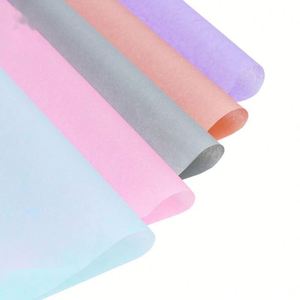 กระดาษห่อของขวัญสีพื้น 17 แกรม ขนาด 50*70 ซม. 40 แผ่น/ถุง สำหรับห่อดอกไม้ ของขวัญ เสื้อผ้า ขายดี - Product Image 4