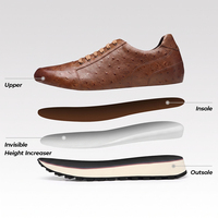 Chaussures décontractées rehaussantes en cuir pour hommes, vente en gros d'usine, chaussures de ville décontractées pour hommes, hauteur accrue de 8 cm/3,15 pouces
