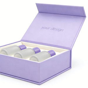 กล่องเครื่องสำอางพับได้แม่เหล็กสีชมพูพรีเมียม บรรจุภัณฑ์หรูหราสำหรับน้ำหอม เครื่องสำอาง ผลิตภัณฑ์ดูแลผิว และชุดของขวัญความงาม - Product Image 2