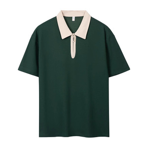 Polo à manches courtes, couleur unie, bordure contrastée, polyester, usage quotidien - Product Image 4