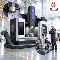 Tour vertical CNC à double colonne avec table rotative et broche à coupe carbure pour fraisage et perçage – US/EU