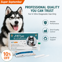 Kit de test rapide combiné Canine Parvovirus/Giardia CPV/GIA pour hôpitaux vétérinaires et vétérinaires spécialisés en parvovirus et virus de la maladie de Carré chez le chien