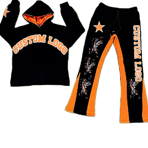 ชุดวอร์มลำลองผู้ชาย แขนยาว ชุดออกกำลังกาย เสื้อแจ็คเก็ตและกางเกงขายาว ชุดกีฬา 2 ชิ้น ทรงเข้ารูป - Product Image 1