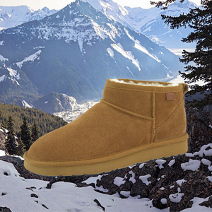 Botas de Tobillo Clásicas para Mujer, Cálidas, Térmicas, de Otoño e Invierno, de Piel de Vaca Genuina, Forro de Lana de Oveja, Impermeables - Product Image 3