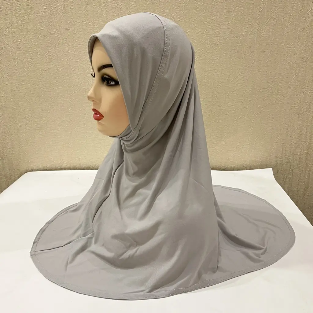 Hochwertige einfarbige lange weiche Hanf muslimische Frauen Kopf Hijab Schal Mützen