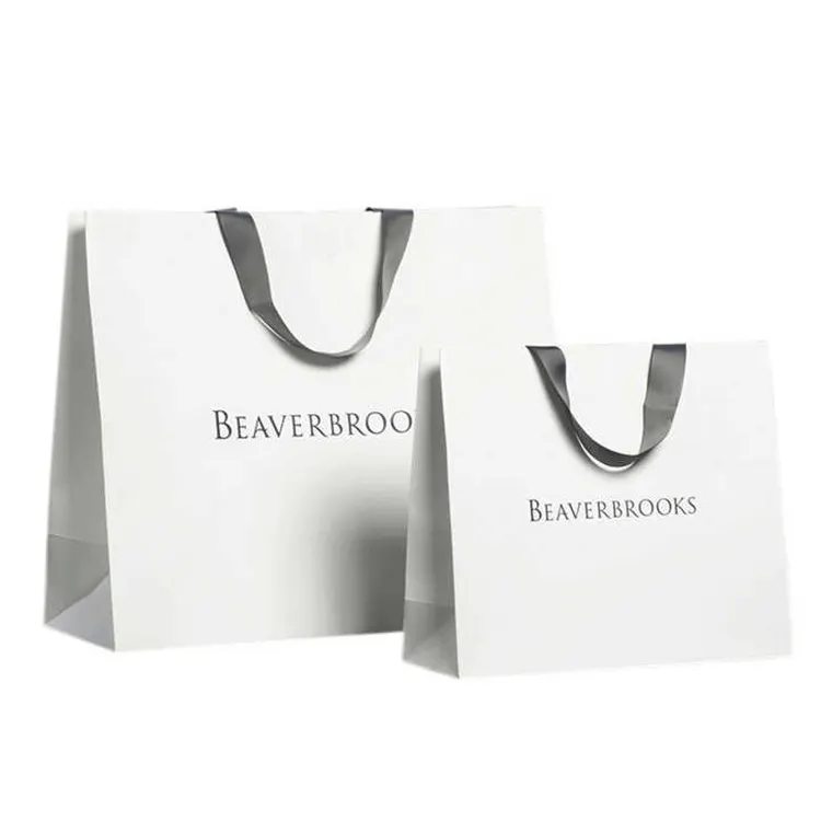 Sacchetto di carta di lusso con stampa personalizzata all'ingrosso sacchetto di carta per lo shopping artigianale sacchetti di carta per il regalo
