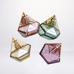 Flacon de parfum de luxe spécial 100 ml, forme unique, flacon de parfum vide, flacon de parfum en verre portable avec vaporisateur à sertir - Product Image 4