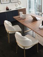 Chaises de salle à manger en velours bleu de luxe nordique meubles de Restaurant PC modernes jambes en métal tissu empilable appartement école