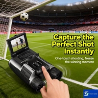 Télescope numérique HD 2-en-1 avec grossissement 12X et résolution 2.5K, caméra numérique et caméscope pour matchs de football, observation des oiseaux et activités de plein air