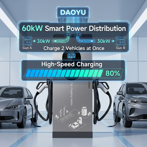 Station de recharge rapide pour véhicules électriques professionnelle 800*800 80kW DC, double connecteur, facturation intelligente OCPP, EVSE pour la recharge commerciale - Product Image 6