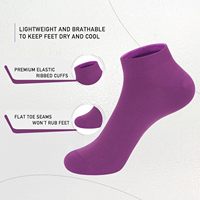 OEM personnalisable femmes de haute qualité poids léger couleur pastel bambou cheville respirant anti-dérapant robe ski 5 paires pack printemps