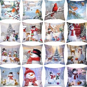 Funda de cojín navideña para el hogar, funda de almohada decorativa para sofá, decoración navideña de poliéster de 18' - Product Image 2