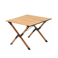 Dacheng Table à manger d'extérieur portable en alliage d'aluminium au design moderne Enroulable Camping Panneau de style en bois pliant Mobilier d'extérieur