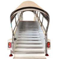 Escaliers d'embarquement autopropulsés pour avions avec auvent, adaptés aux modèles A318, A320, A330, A340, B707, B727, B737