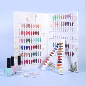 Salón de manicura de la tienda de uñas profesional productos oem odm uv gel esmalte de uñas punta hoja de tarjeta de libro de color de esmalte de uñas gráfico - Product Image 1