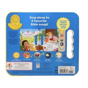 Livre de musique interactif personnalisé pour enfants comptines imprimées en usine bouton poussoir anglais livres en carton sonores - Product Image 5