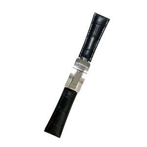 Correa de reloj de cuero de becerro negro de 20 mm de alta calidad con cierre Rolamy <span class=keywords><strong>P1</strong></span> para dropshipping - Product Image 2