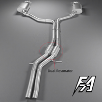 Système d'échappement en acier inoxydable pour Audi S6 S7 4.0T 2013, soupape d'échappement pour améliorer les performances, échappement arrière