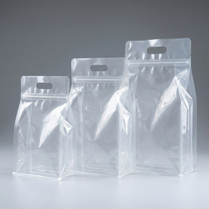 Sacchetti in Plastica Trasparente PE per Alimenti con Fondo Quadrato, Chiusura a Zip e Spessore di 4 Mil per Confezionamento di Chips di Platano - Product Image 6