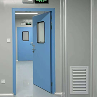 Porte en acier galvanisé commercial, GMP, ignifuge, pour salle blanche, pour hôpitaux et usines pharmaceutiques