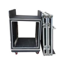 Flight case en aluminium personnalisable 4U 6U 12U pour équipement d'éclairage de scène, valises de transport portables en aluminium avec racks pour amplificateurs