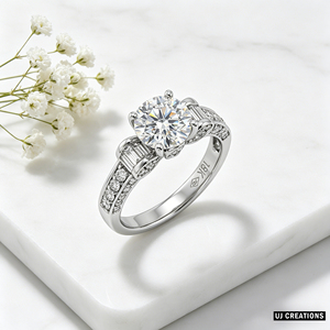 Custom IGI Certified 14k Gold <b>Silver</b> 10K 14K 18K Solid Gold 1.00 Karat Lab Grown Diamond VVS-VS Brilliant Cut Wedding <b>Ring</b> - Product Image 3