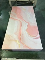 Panneau mural moderne en PVC WPC ignifuge avec revêtement UV, texture marbre, étanche, pour salle de bain et hôpital