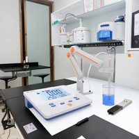 Elektroda Probe ISE Membran Kristal Ion Klorin Fluorida REX Bahan Plastik 6.35 X 1.5 Akurasi pH untuk Pengolahan Air