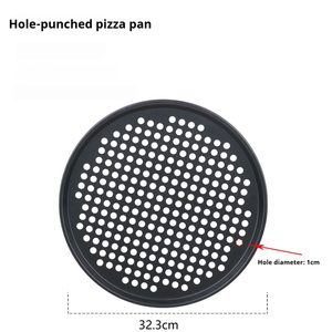 13-inch không dính thép carbon bánh <span class=keywords><strong>pizza</strong></span> Crisper <span class=keywords><strong>Pan</strong></span> Vòng bakeware với lỗ cho nhà nướng - Product Image 2