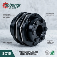 Accouplement souple à double diaphragme en acier Nobongr, sans jeu, usine OEM/ODM directe, alésage 16-105MM, 2000 tr/min pour machines