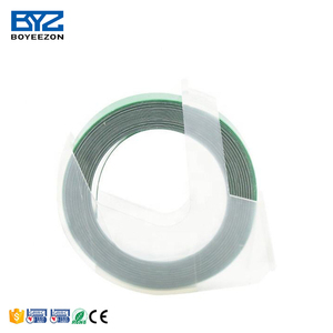 Etichette in rilievo 3D compatibili <span class=keywords><strong>Dymo</strong></span>, bianche su verde, 9 mm x 3 m - Product Image 2