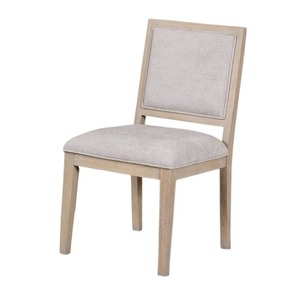 Kizie - Ensemble de 2 chaises de salle à manger au design moderne et transitoire, convertible, revêtement en similicuir, bois brun fauve - Product Image 4