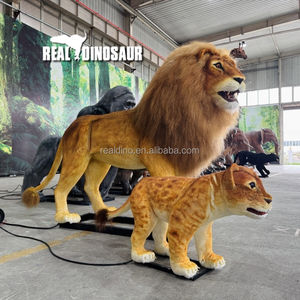 Animatronic Lion 하이 시뮬레이션 현실적인 Animatronic 모델 실물 크기 공원 사자 - Product Image 4