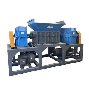 Industrial Twin Two Double Shaft Wood Biomass Textile Glass Recycling Plastic Film Shredder Machine