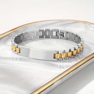 Nouveau <span class=keywords><strong>Bracelet</strong></span> Barre d'Identité Gravé Personnalisable North, Bijou en Acier Inoxydable, Gravure Laser, Nom <span class=keywords><strong>Personnalisé</strong></span>, <span class=keywords><strong>Bracelet</strong></span> de Montre - Product Image 2