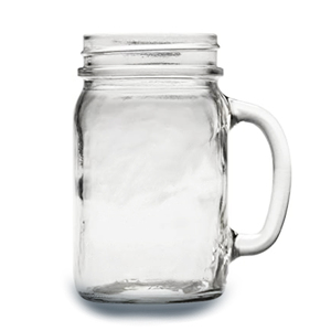 Kostenlose Probe 24 Oz 16 Oz Glass Jam Jar Einmach becher mit Griff