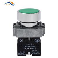 Interrupteur à bouton-poussoir momentané EB2M-C-10 1NO, prix d'usine, 22 mm, IP65, tête plate ronde en plastique, verrouillage, 10A, 380V