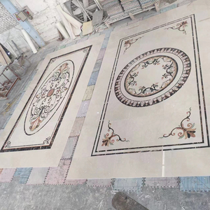 Cuchillo de agua de diseño moderno de alta calidad para <span class=keywords><strong>parquet</strong></span>, piedra Natural, rectángulo, medallón de chorro de agua, medallón de suelo de mármol, losa grande - Product Image 2