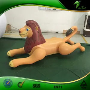 2.5 m sarı şişme aslan oyuncak özelleştirilmiş hayvan şişme karikatür promosyon öğesi fabrika fiyat
