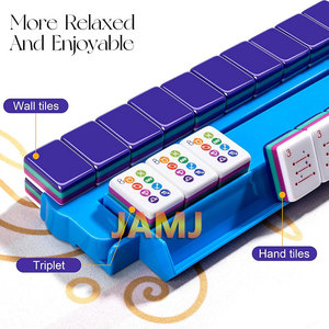 Juego <span class=keywords><strong>de</strong></span> Mahjong Americano Premium para Interiores, Fichas Acrílicas Duraderas, Estándar para Noches <span class=keywords><strong>de</strong></span> Juego en Familia y Fiestas - Product Image 3